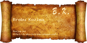 Brebu Kozima névjegykártya